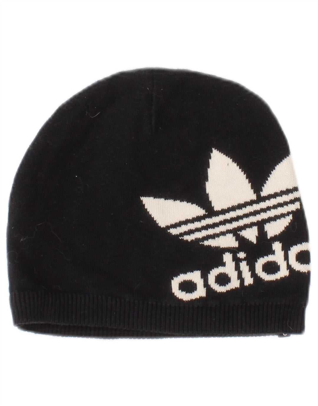 Damska czapka beanie Adidas z grafiką, jeden rozmiar, czarna, bawełniana