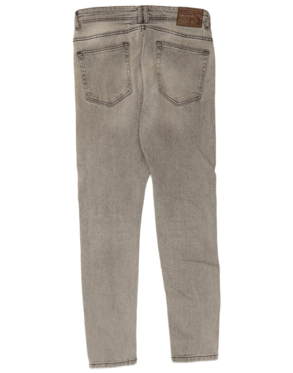 Męskie jeansy obcisłe Zara EU 42 Large W32 L30 Szara bawełna
