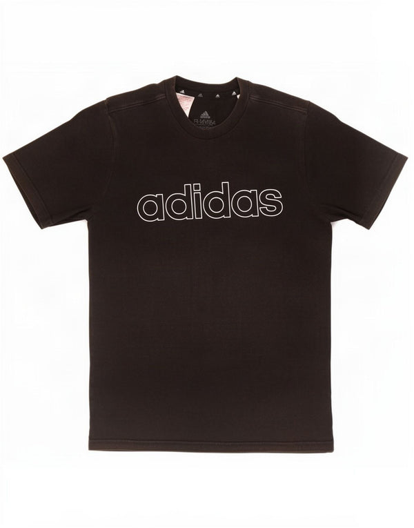 Chłopięca koszulka z grafiką Adidas, 13-14 lat, czarna bawełna