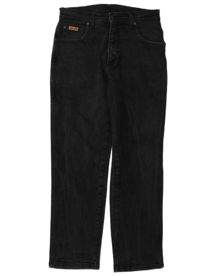 Damskie jeansy Wrangler Texas Stretch Straight W32 L30 Szara bawełna