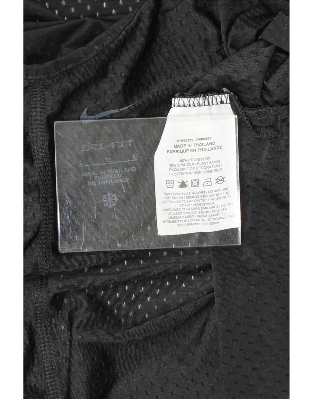 NIKE Womens Dri Fit Vest Top UK 16 Large Black Polyester Vintage Nike and Second-Hand Nike from Messina Hembry 