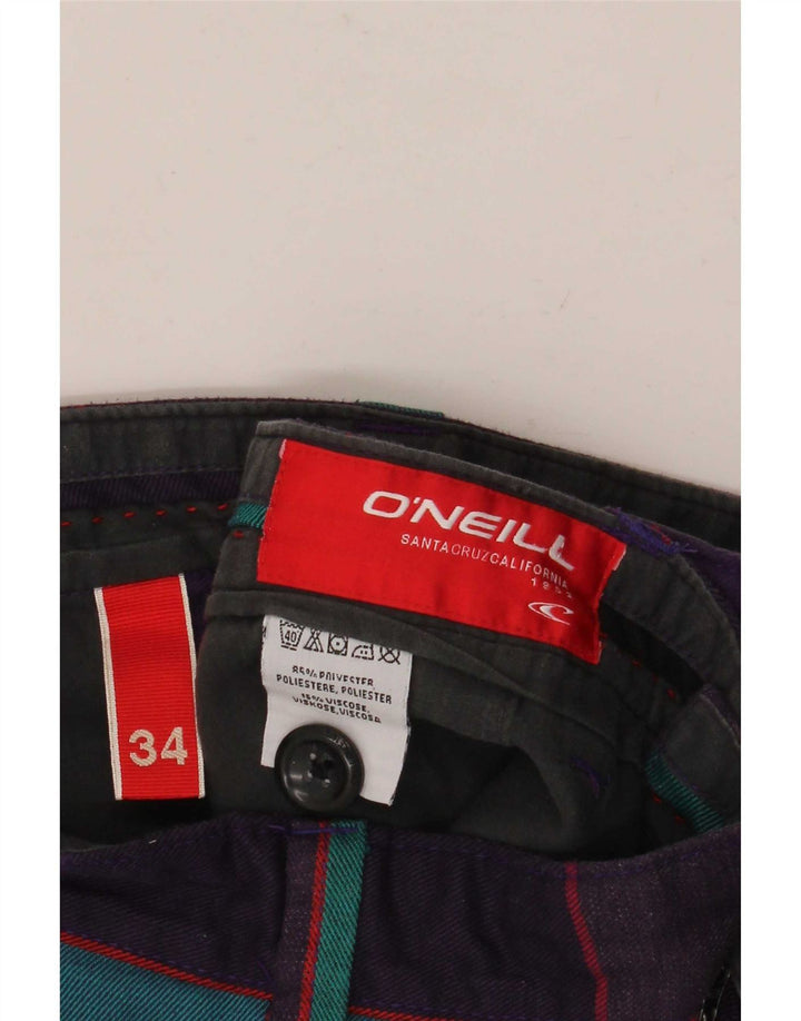 Męskie spodenki chino O'Neill W34, duży, wielokolorowy poliester w kratę