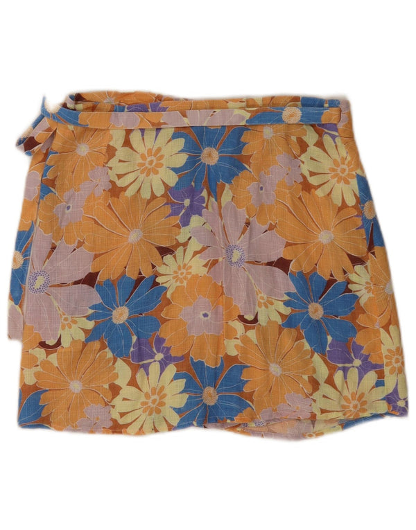 Damska spódnica kopertowa Rip Curl mała W26 wielokolorowa bawełniana w kwiaty