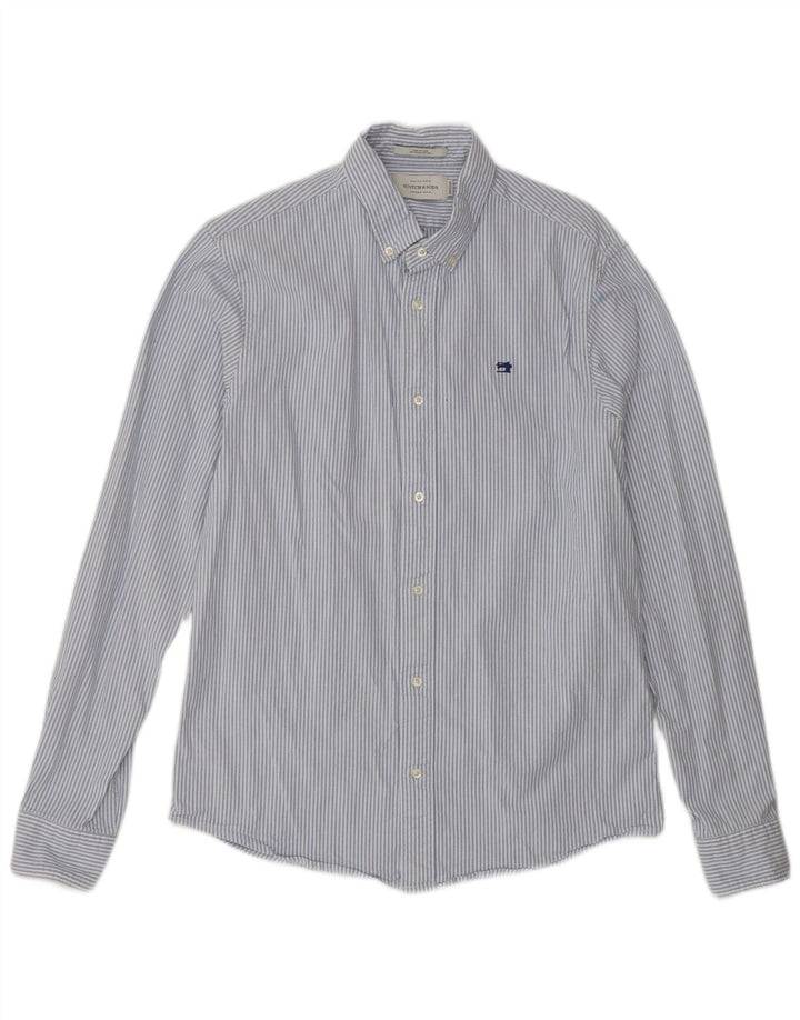 Koszula męska SCOTCH & SODA, bawełniana w ciemnoniebieskie prążki
