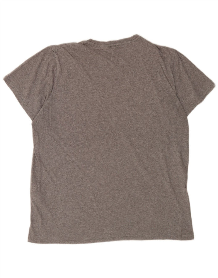 Męski T-shirt z grafiką Levi's, duży, szary, bawełniany