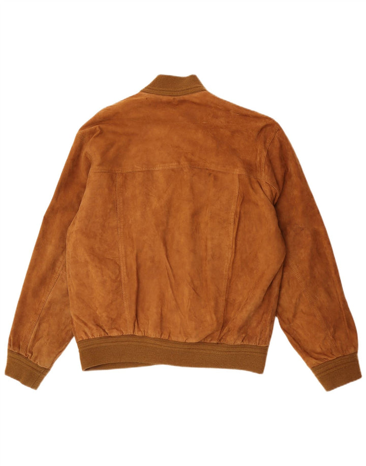 Vintage męska zamszowa kurtka bomber IT 54 2XL beżowa
