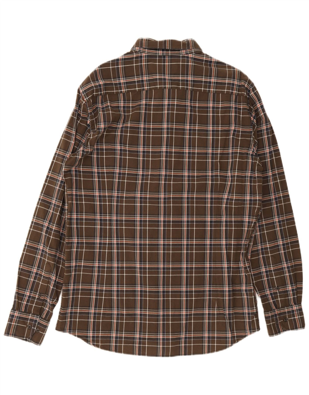 Koszula męska Massimo Dutti XL, bawełniana, brązowa krata