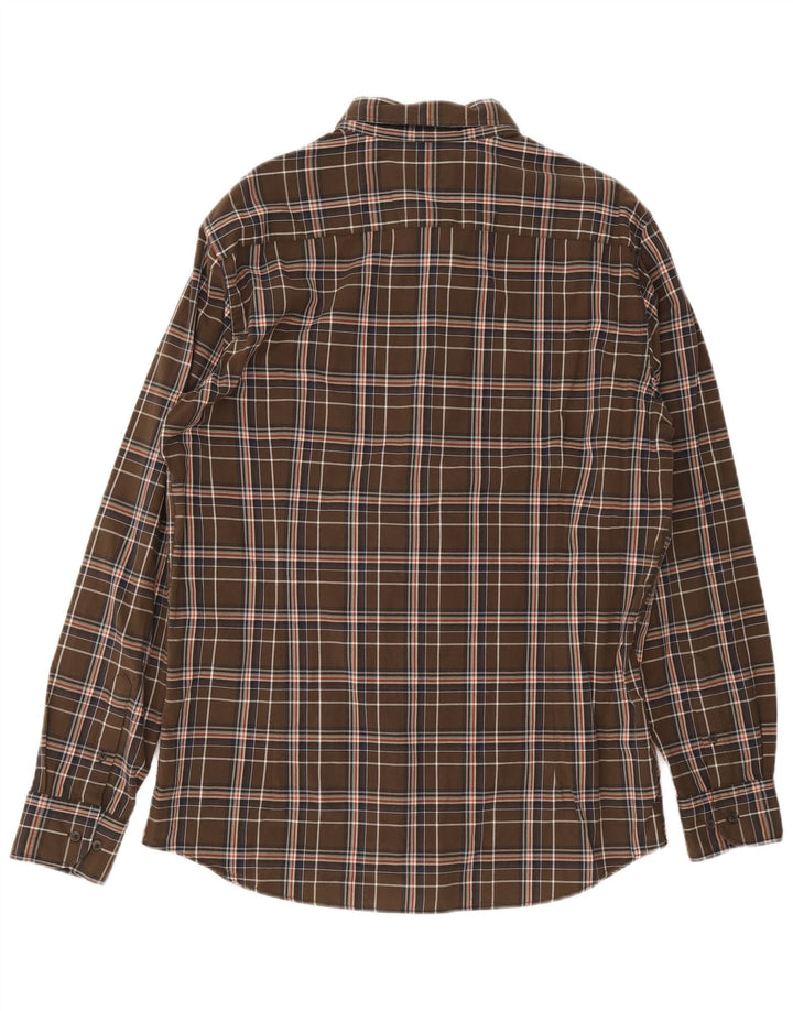 Koszula męska Massimo Dutti XL, bawełniana, brązowa krata