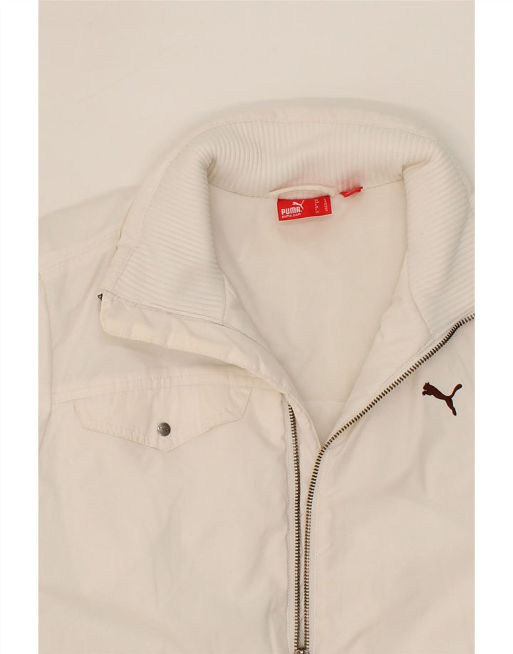 PUMA Womens Bomber Jacket UK 14 Large White Vintage Puma and Second-Hand Puma from Messina Hembry 