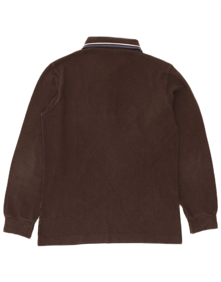 FRED PERRY Chłopięca koszulka polo z długim rękawem, 13-14 lat, brązowa, bawełniana