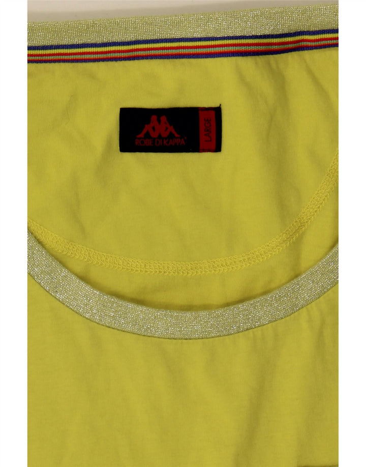 KAPPA Womens T-Shirt Top UK 16 Large Green Vintage Kappa and Second-Hand Kappa from Messina Hembry 