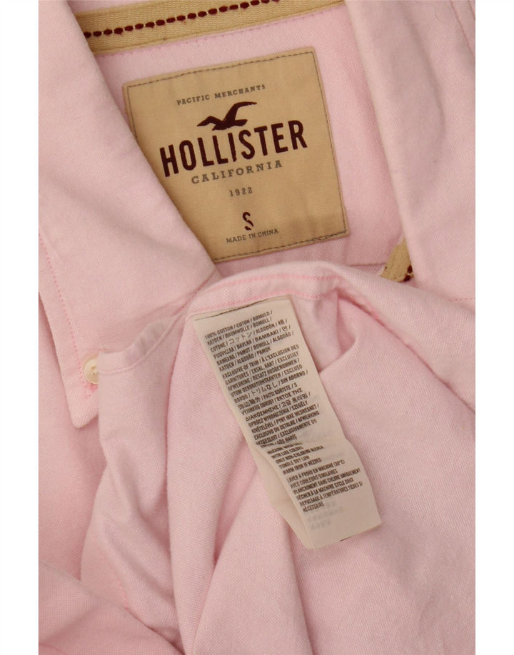 Koszula męska Hollister, mała, różowa, bawełniana