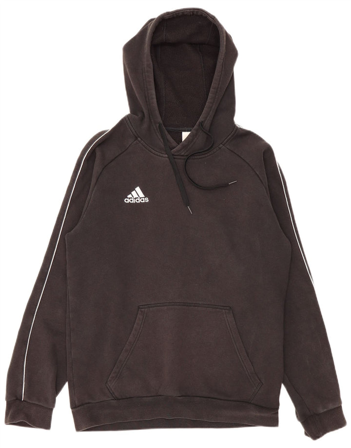 Męska bluza z kapturem Adidas, średnia czarna bawełna