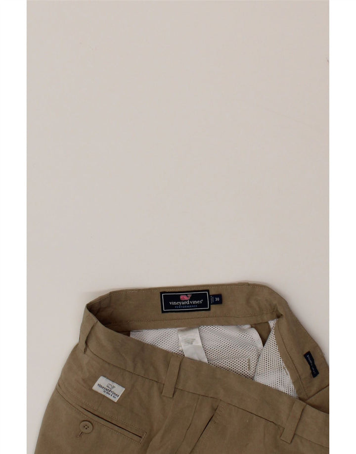 VINEYARD VINES Mens Chino Shorts W30 Medium  Khaki Polyester Vintage Vineyard Vines and Second-Hand Vineyard Vines from Messina Hembry 