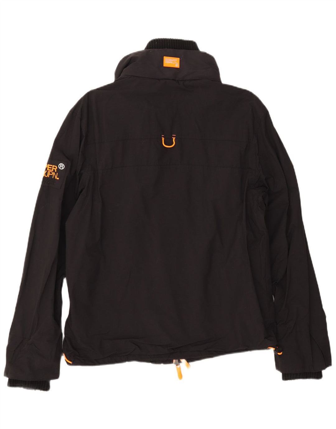 Damska kurtka wiatrówka SUPERDRY UK 16, duża, czarna nylonowa