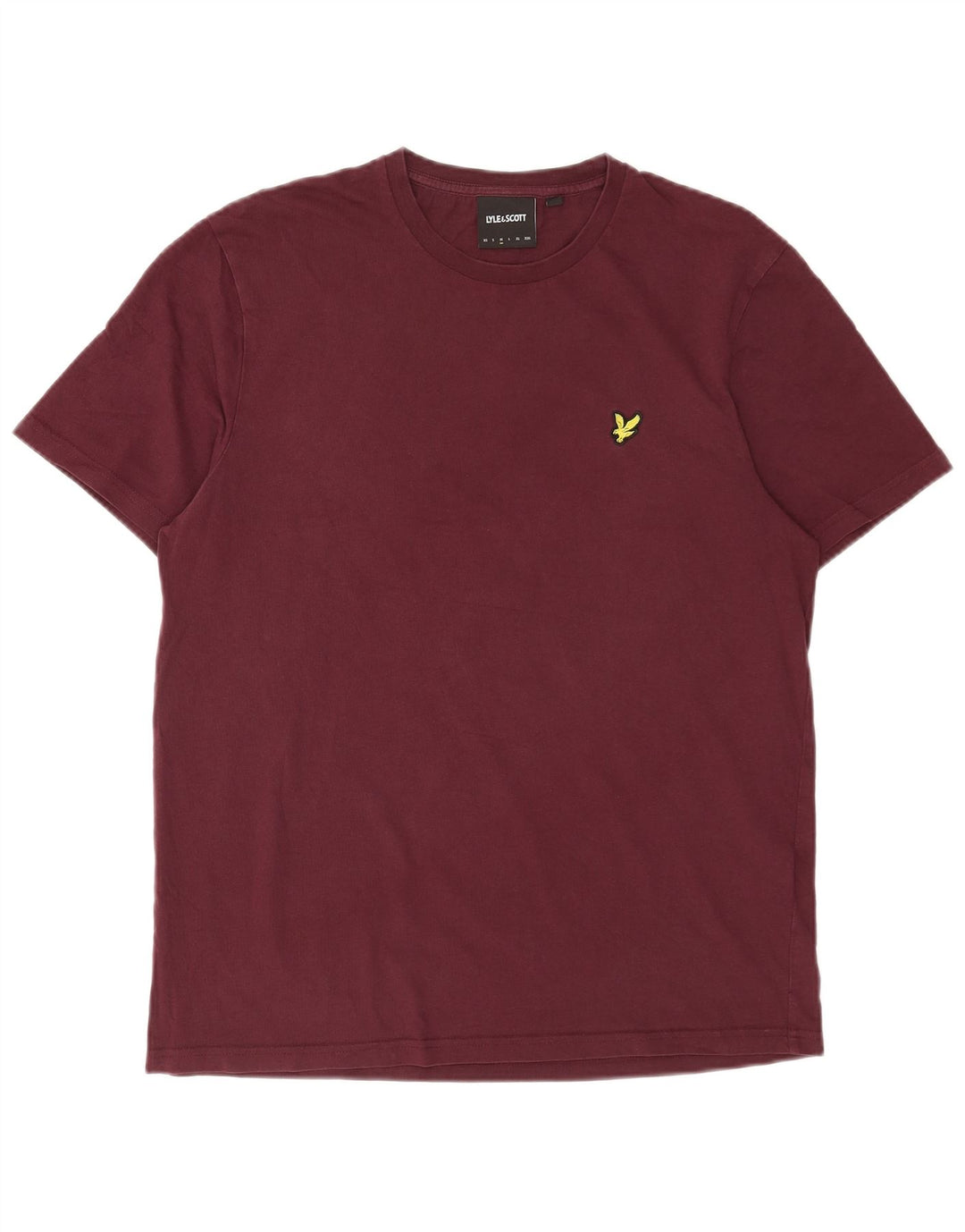 T-shirt męski Lyle & Scott, średniej wielkości bordowa bawełna