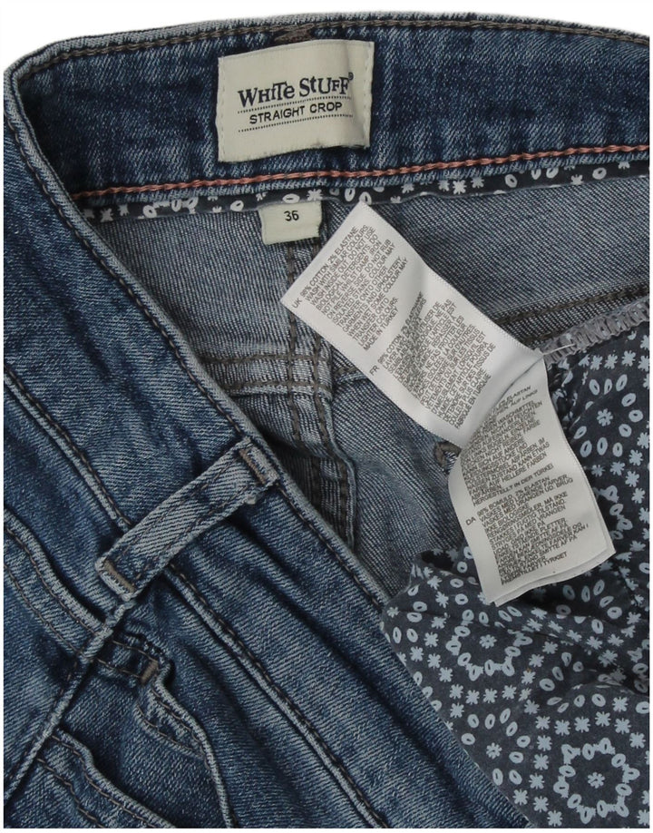 Damskie jeansy White Stuff, proste, przycięte, EU 36, małe, W26, L24, niebieska bawełna