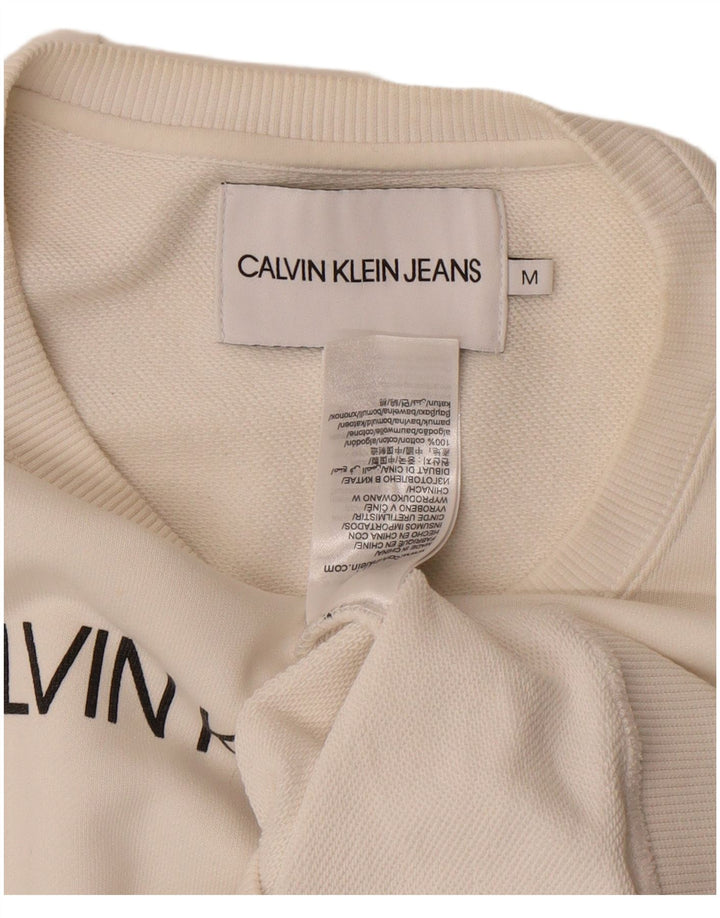 Damska bluza z grafiką Calvin Klein Jeans UK 14, średnia biel
