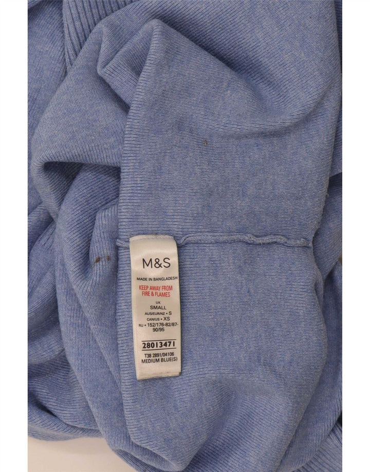 Marks & Spencer Damski sweter z golfem UK 10, mały niebieski