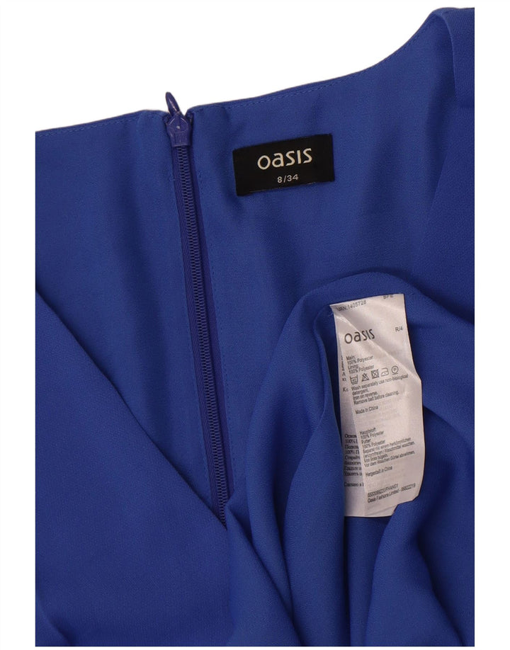Damska sukienka płaszczowa z rękawem 3/4 Oasis UK 8, mały, niebieski poliester