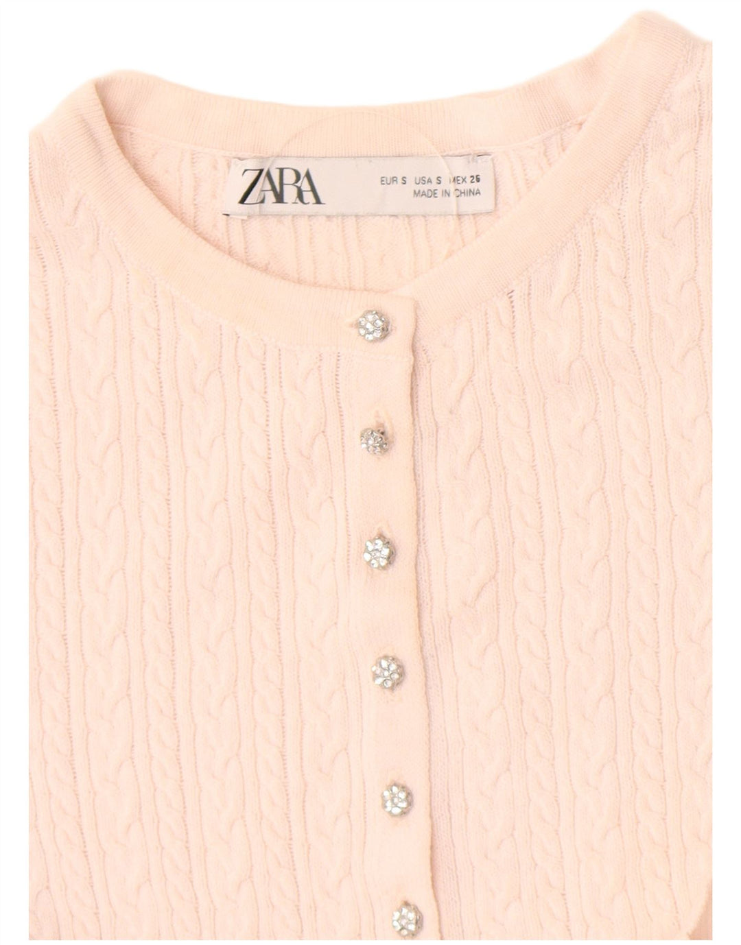 Sweter damski Zara Crop Cardigan UK 8 Small Pink