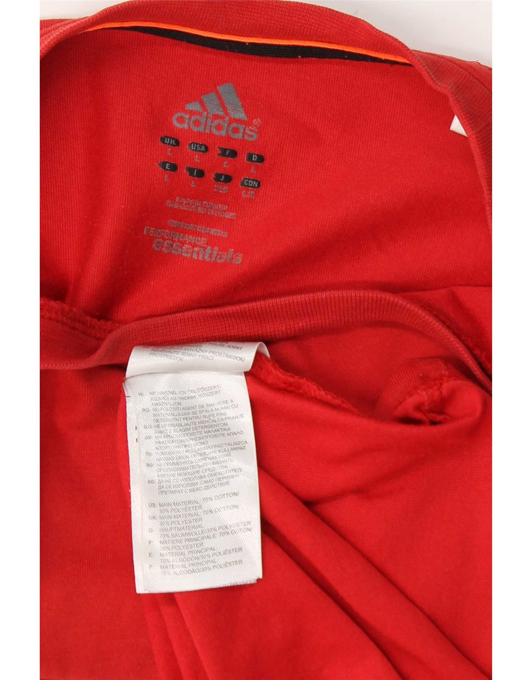 Adidas Męska koszulka Climalite Top duża czerwona bawełniana
