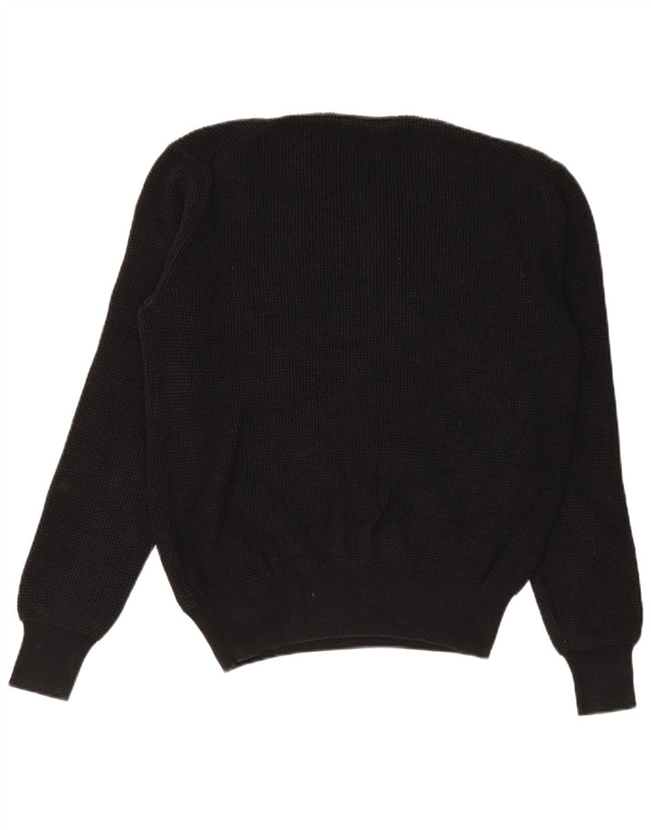 Męski sweter z wycięciem pod szyją All Saints, duży, czarny, bawełniany