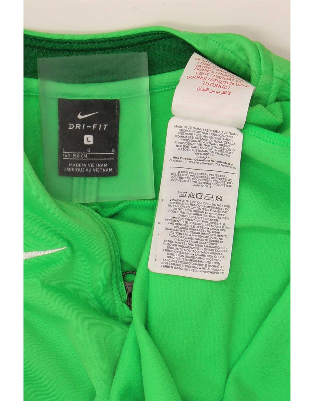 Chłopięcy dres Nike Dri Fit z pulowerem 12-13 lat, duży, zielony