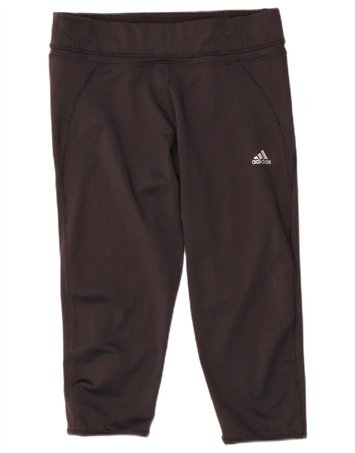 Damskie legginsy Adidas Climalite Capri UK 16/18, duże, czarne, poliestrowe