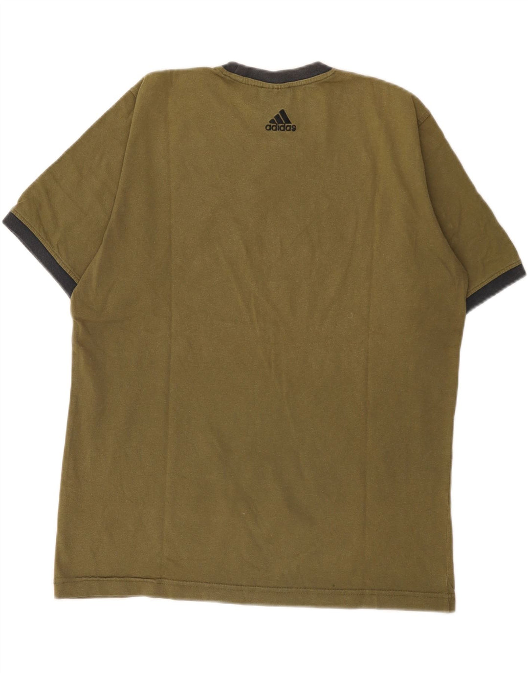 Męska koszulka z grafiką Adidas, średnia, bawełniana khaki