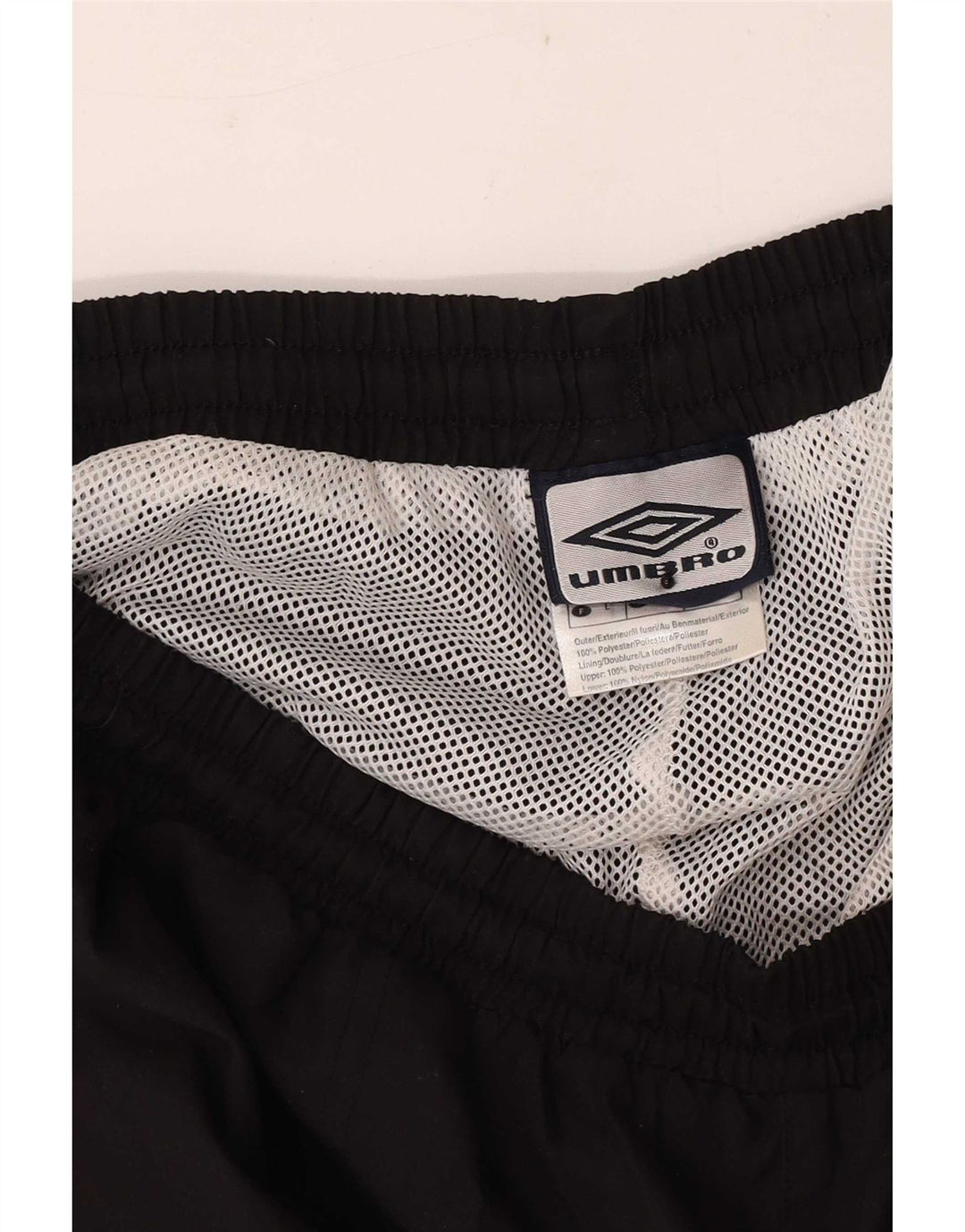 Męskie bermudy sportowe Umbro, duże, czarne, poliestrowe