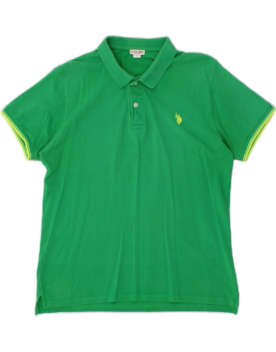 U.S. POLO ASSN. Mens Polo Shirt Large Green Vintage U.S. Polo Assn. and Second-Hand U.S. Polo Assn. from Messina Hembry 