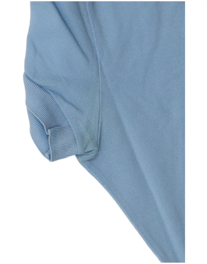 Damska koszulka polo Lacoste, rozmiar 44, duża, niebieska, bawełniana