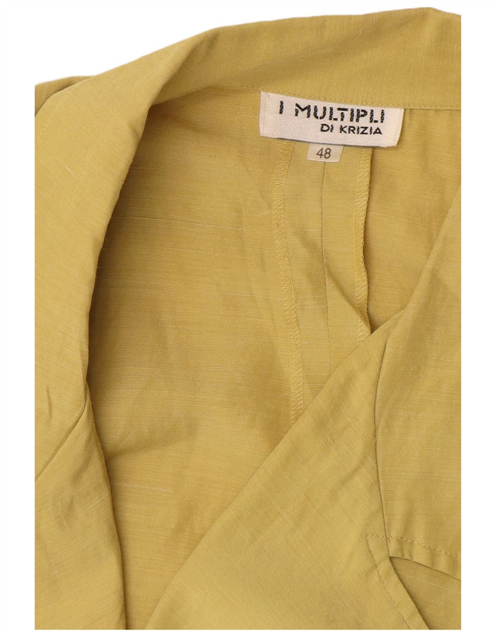 Damska bluzka koszulowa Krizia IT 48 XL Żółta
