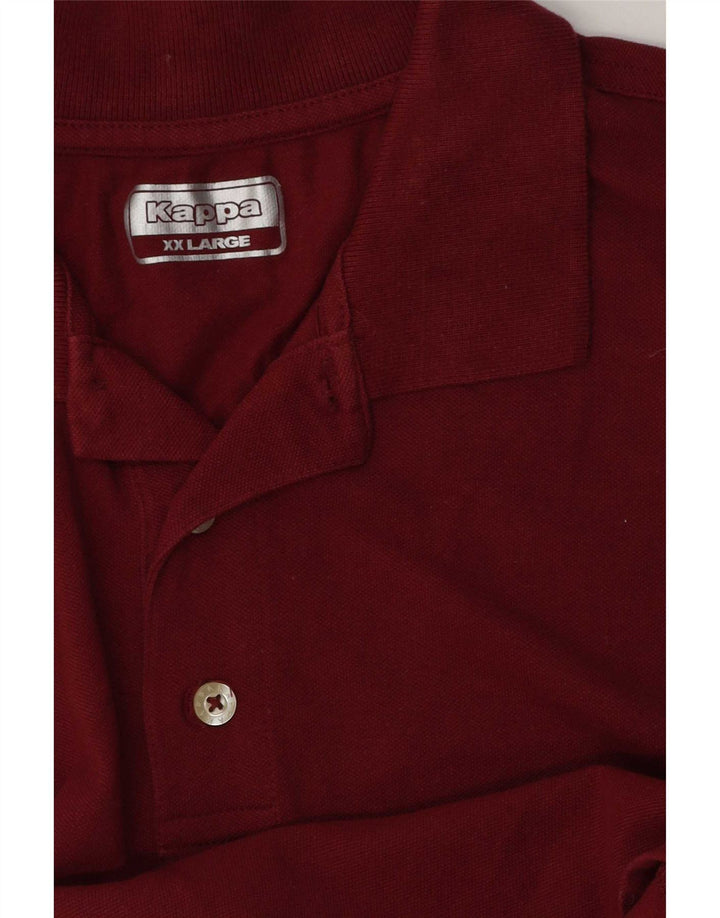 Męska koszulka polo Kappa 2XL w kolorze bordowym