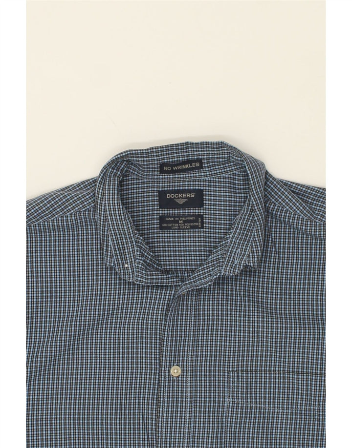 DOCKERS Mens Shirt Medium Blue Check Cotton Vintage Dockers and Second-Hand Dockers from Messina Hembry 