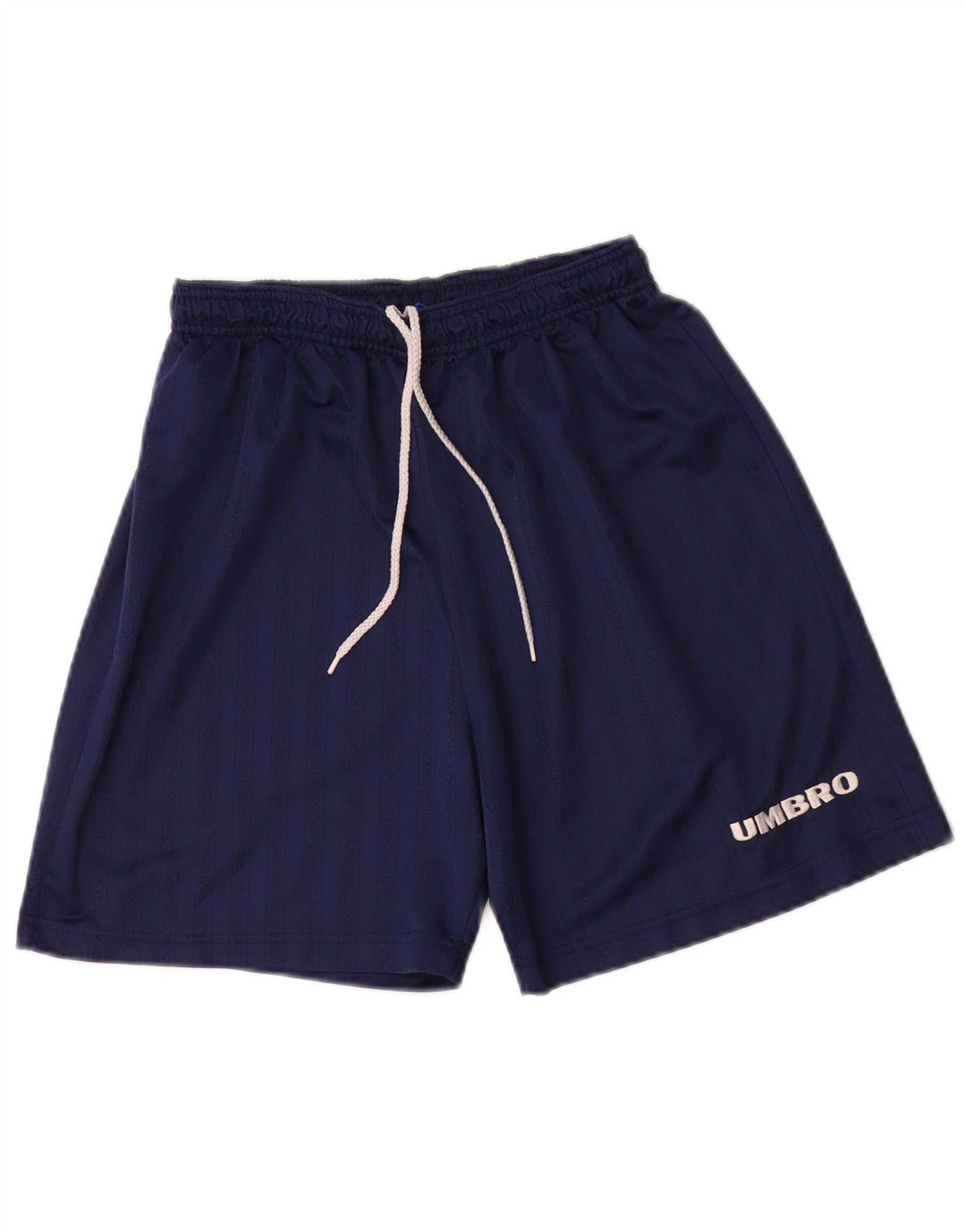 Męskie spodenki sportowe Umbro, poliester w kolorze granatowym, w średnie paski