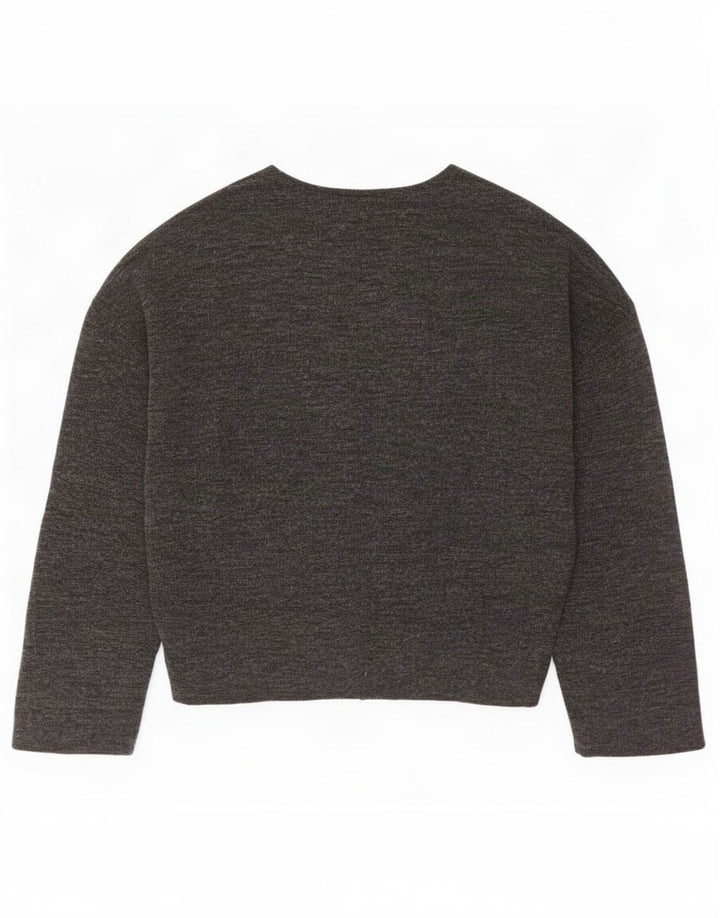 Damska bluzka oversize Zara Top UK 10, mały, szary, nakrapiany poliester