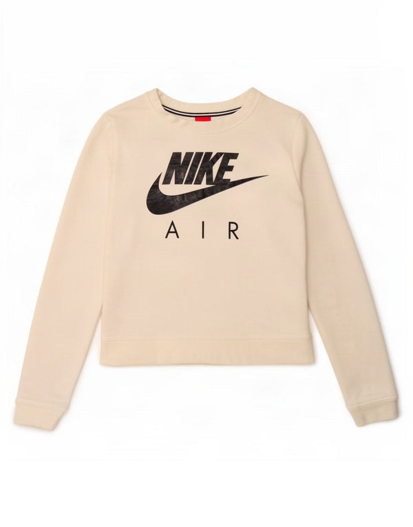 Damska bluza Nike Crop Graphic Jumper UK 10 Mała biała bawełna