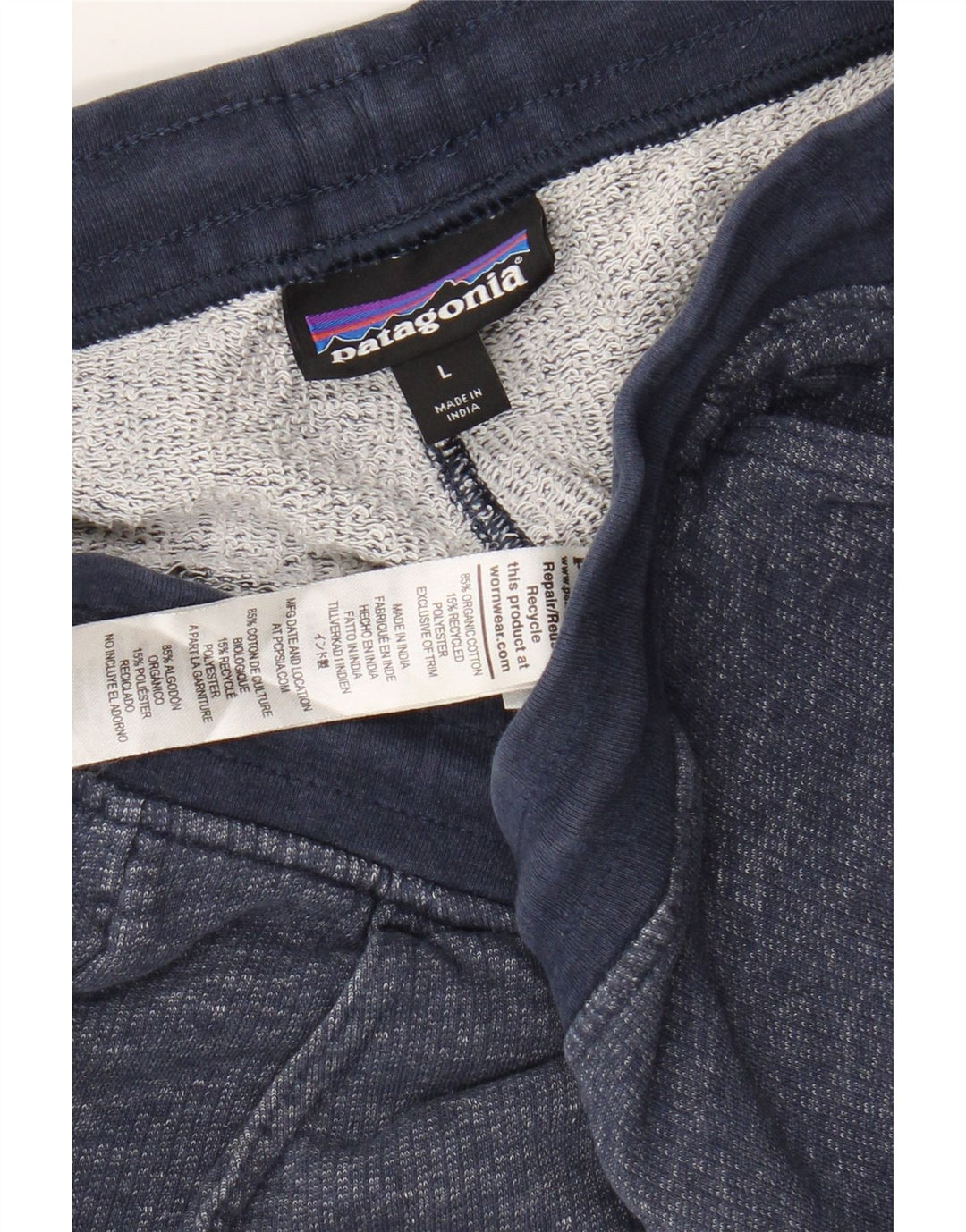 Męskie spodenki sportowe PATAGONIA, duże, granatowe, bawełniane