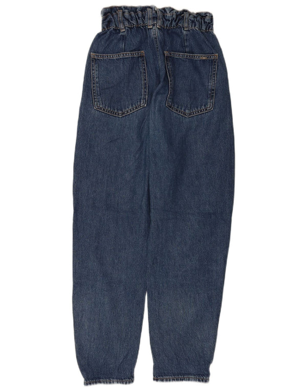 Damskie jeansy z wysokim stanem Zara EU 32 2XS W22 L25 Niebieskie bawełniane