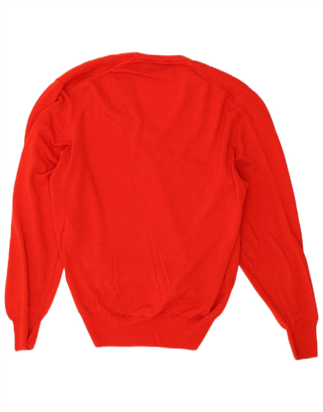Męski sweter w stylu vintage z dekoltem w szpic IT 50, średni czerwony kaszmir