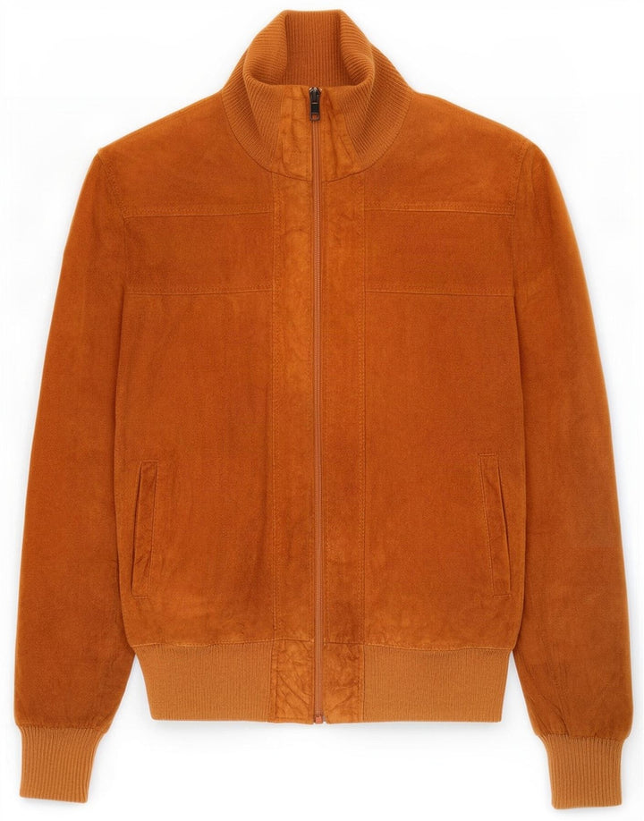 Vintage męska zamszowa kurtka bomber UK 36 Small Brown