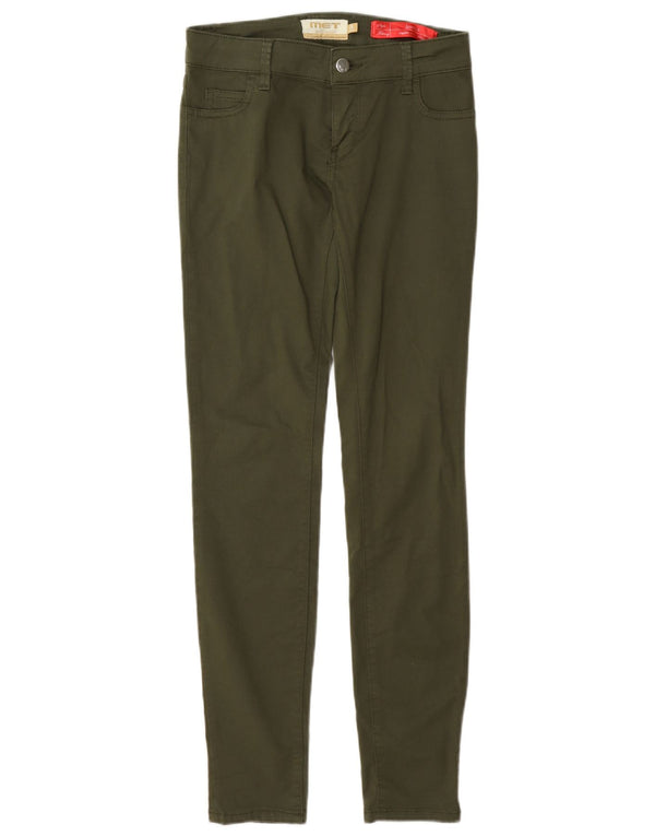 Spodnie damskie MET Jessica Regular Skinny Casual W26 L30 Bawełna khaki