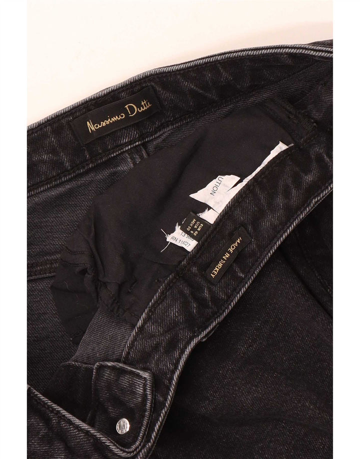 Damskie proste dżinsy Massimo Dutti EU 40 Medium W30 L29 Czarne