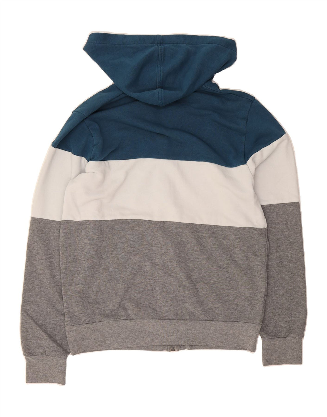 HUMMEL Womens Zip Hoodie Sweater UK 16 Large Multicoloured Colourblock Vintage Hummel and Second-Hand Hummel from Messina Hembry 