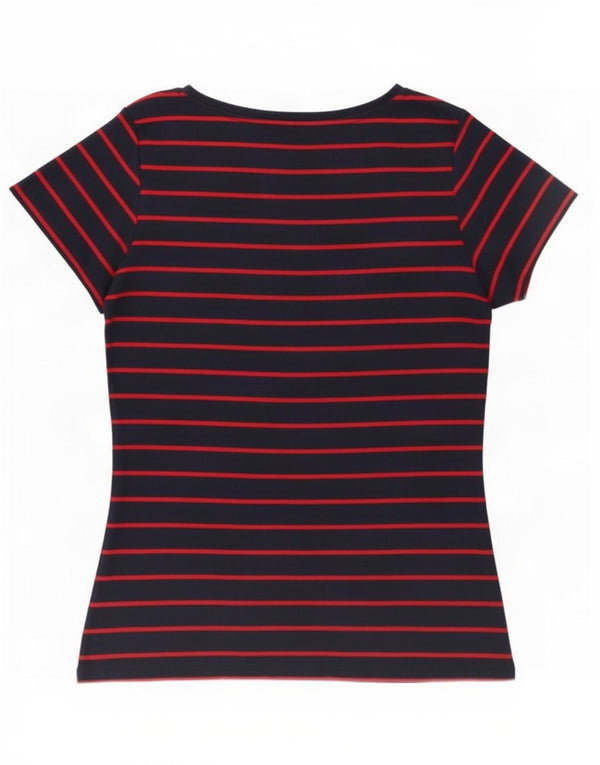 T-shirt damski M&Co Top UK 12 Średni granatowy, bawełniany w paski