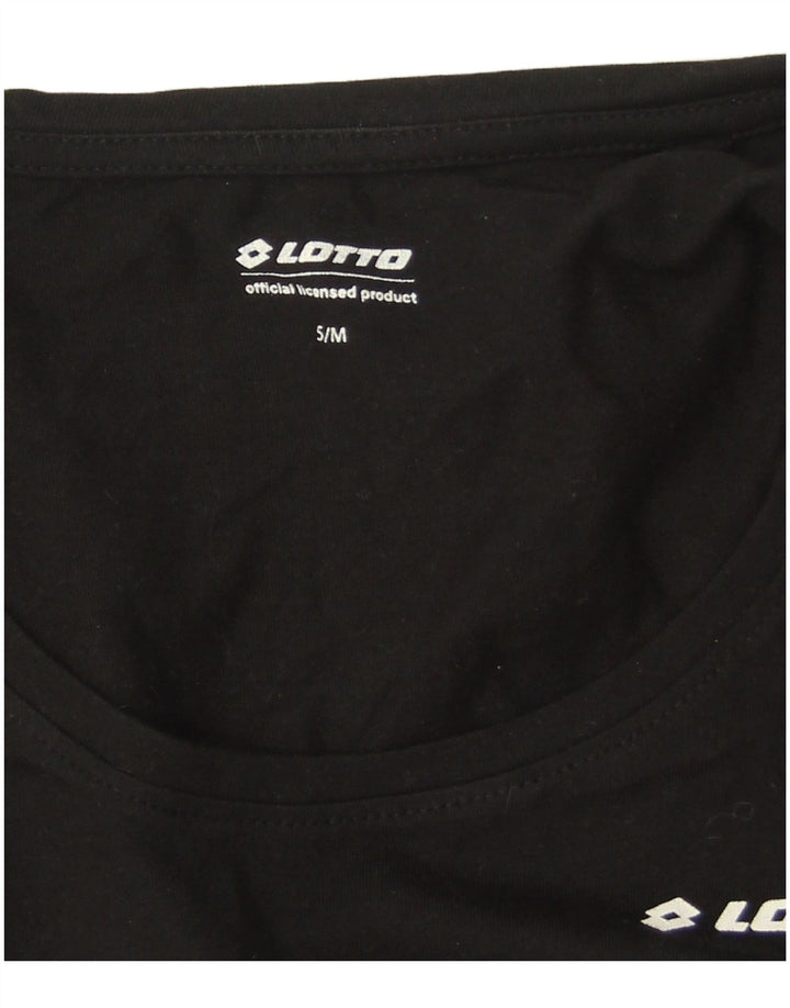 Damski top oversize Lotto z długim rękawem, UK 10, mały, czarny, bawełniany