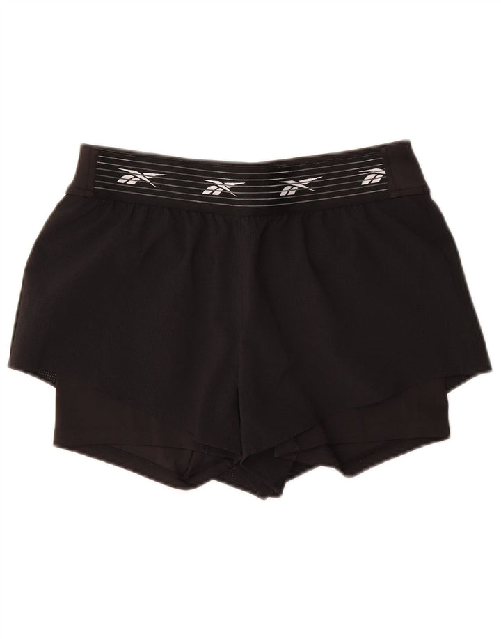 Damskie spodenki sportowe Reebok Graphic UK 12/14 Średni czarny poliester