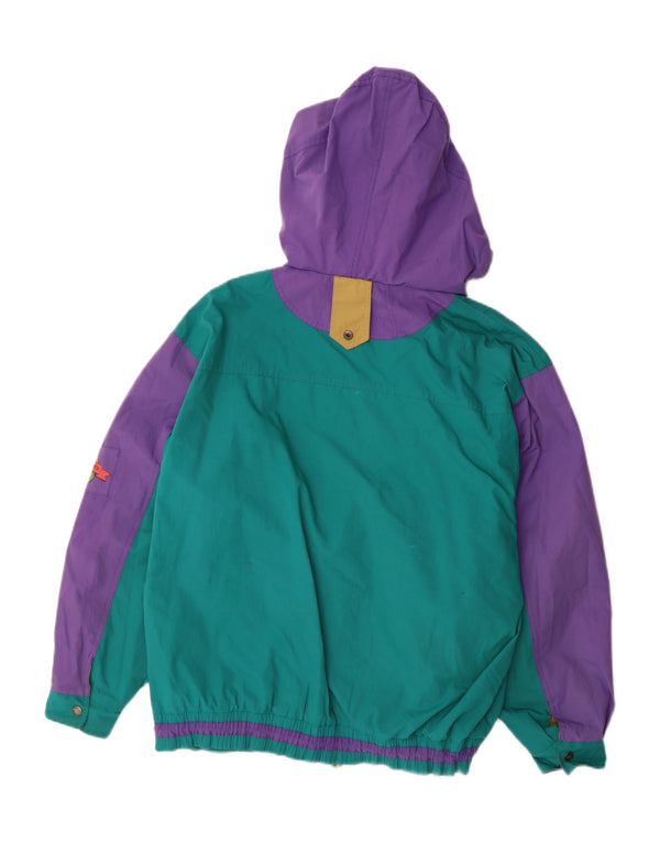 Męska kurtka narciarska z kapturem Vintage UK 42 XL w kolorze zielonym